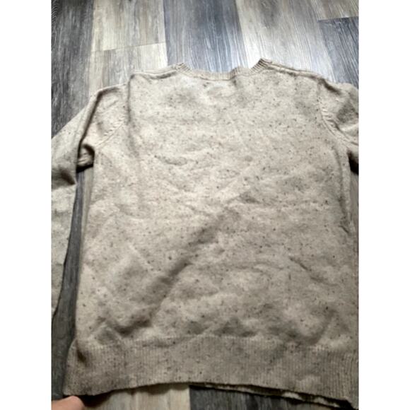Micah Cohen Wool Cream Speckled Sweater Medium Soft Knit Cozy Heritage Academia - Picture 4 of 4